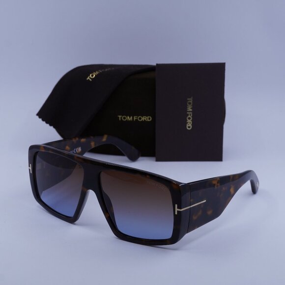 Tom Ford FT1036 56F Raven Aviator Sunglasses - Havana/Brown